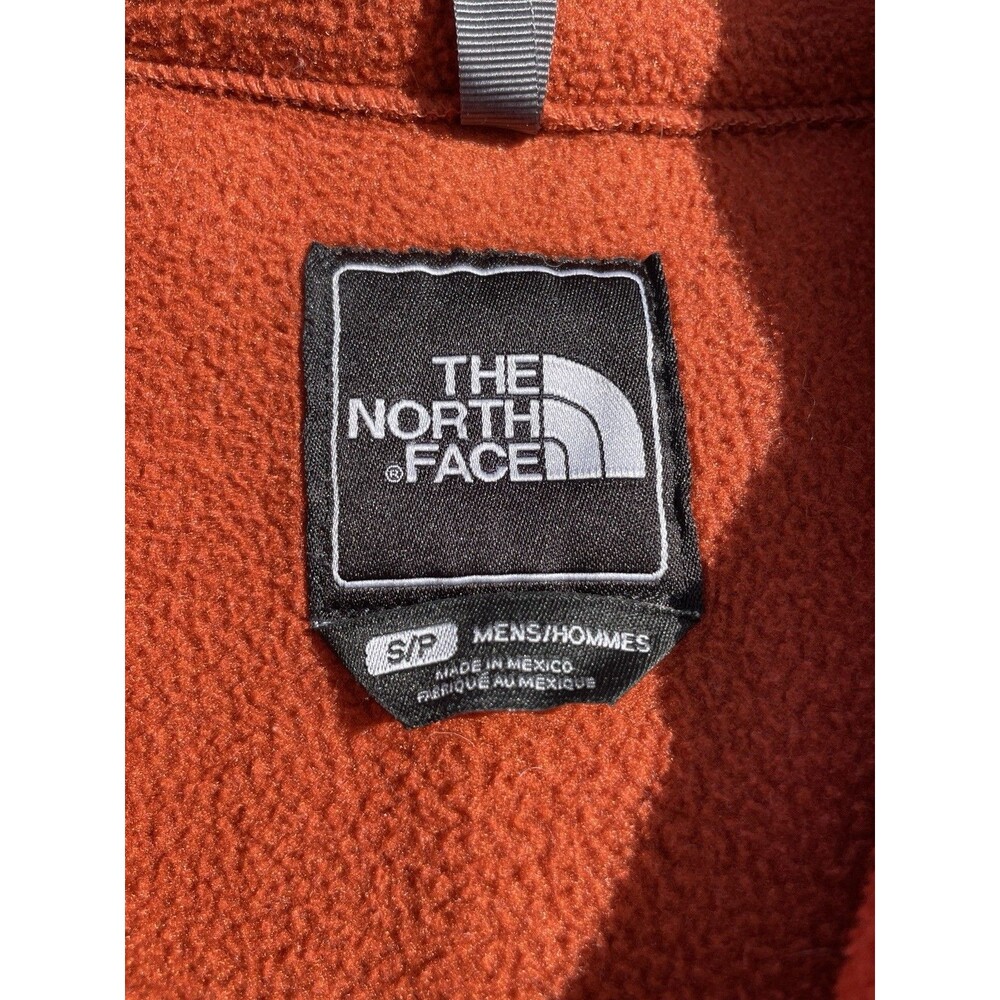 Retro The North Face Denali Full Zip Heavy Fleece Jacket Orange Grey Men's Small - Picture 2 of 16